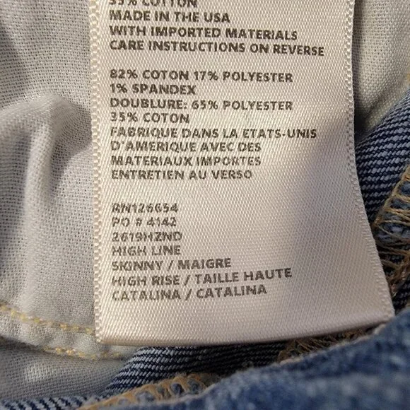 LAGENCE Jeans Denim Catalina High Line Distressed Cropped Size 27 - Picture 12 of 16